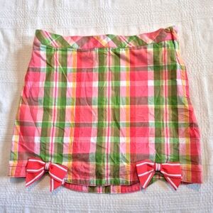 Gymboree girls size 5 Preppy Peach line skirt with modesty shorts EUC